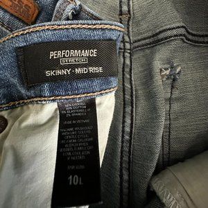 Express Performance Stretch Skinny MidRise Jeans - Size 10L